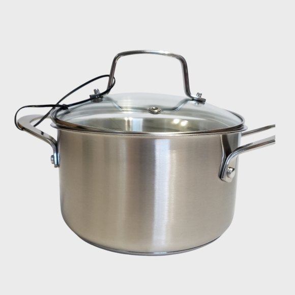 Martha Stewart Kitchen Martha Stewart Everyday Dutch Oven Stainless Steel Glass Cover 26